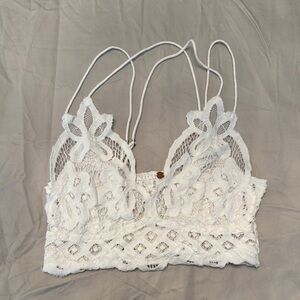 White Lace Bralette free people size Smalll